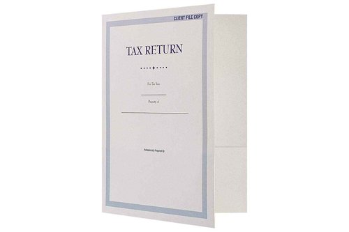 LUXPaper 9" x 12" Presentation Folders | Two Pocket | Natural | 80lb. Cover | 50 Qty