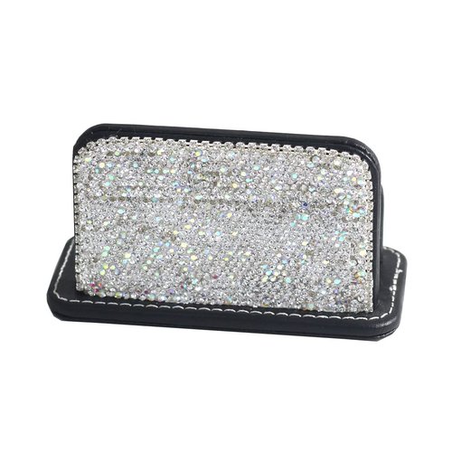 Bestbling Bling Pure Handmade Bling Bling Rhinestones Stainless Steel Metal Business Card Holder Name Card Case (Vertical)
