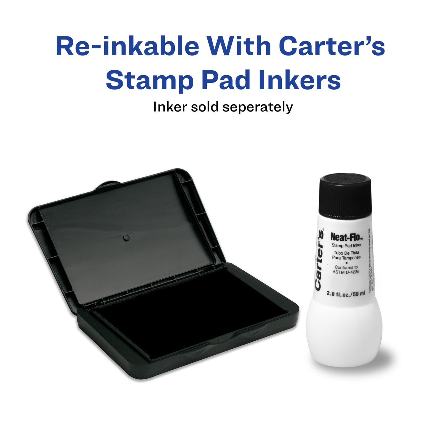 Carter's Foam Black Stamp Pad, 2.75 x 4.27 Inches, 3 Pack (25603)