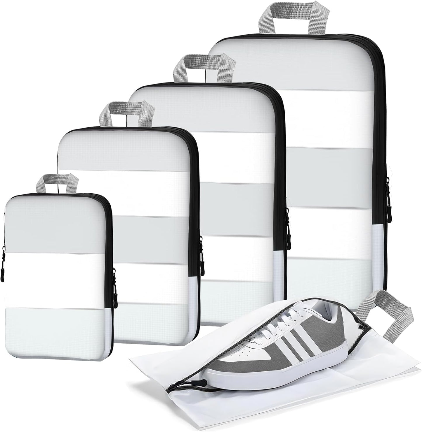 XBLGX Compression Packing Cubes - 5-Piece Travel Organizer Set for Efficient Luggage Packing