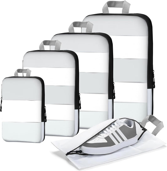 XBLGX Compression Packing Cubes - 5-Piece Travel Organizer Set for Efficient Luggage Packing