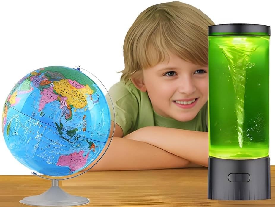 COLORLIFE Twister Water Vortex Lamp - 7-Color Changing LED Night Light | Unique Gift for All Ages