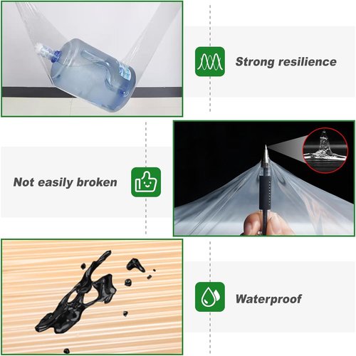 DOTUHAO Stretch Wrap, 18 Inch x 2000ft Shrink Wrap Roll, 80 Gauge Stretch Film, Pallet Wrap Stretch Film, Plastic Wrap for Pallet Wrapping Shipping Moving (2PCS)