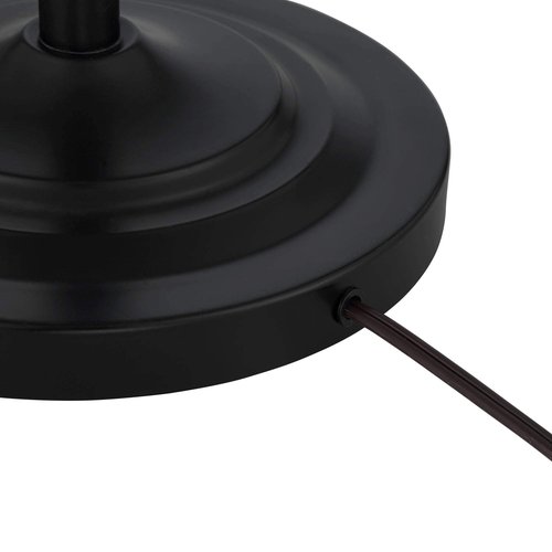 360 Lighting Carter Traditional 3 Piece Table Floor Lamp Set Black Metal Cream Fabric Tapered Drum Shade Decor for Living Room Bedroom House Bedside Nightstand Home Office Reading Family