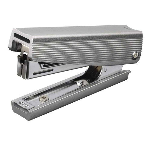 Max HD-10X/AL Silver Full Metal Stapler, Silver