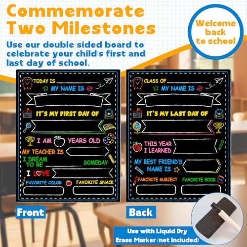 Melisheer 11"x14" Double-Sided First & Last Day of School Chalkboard Sign