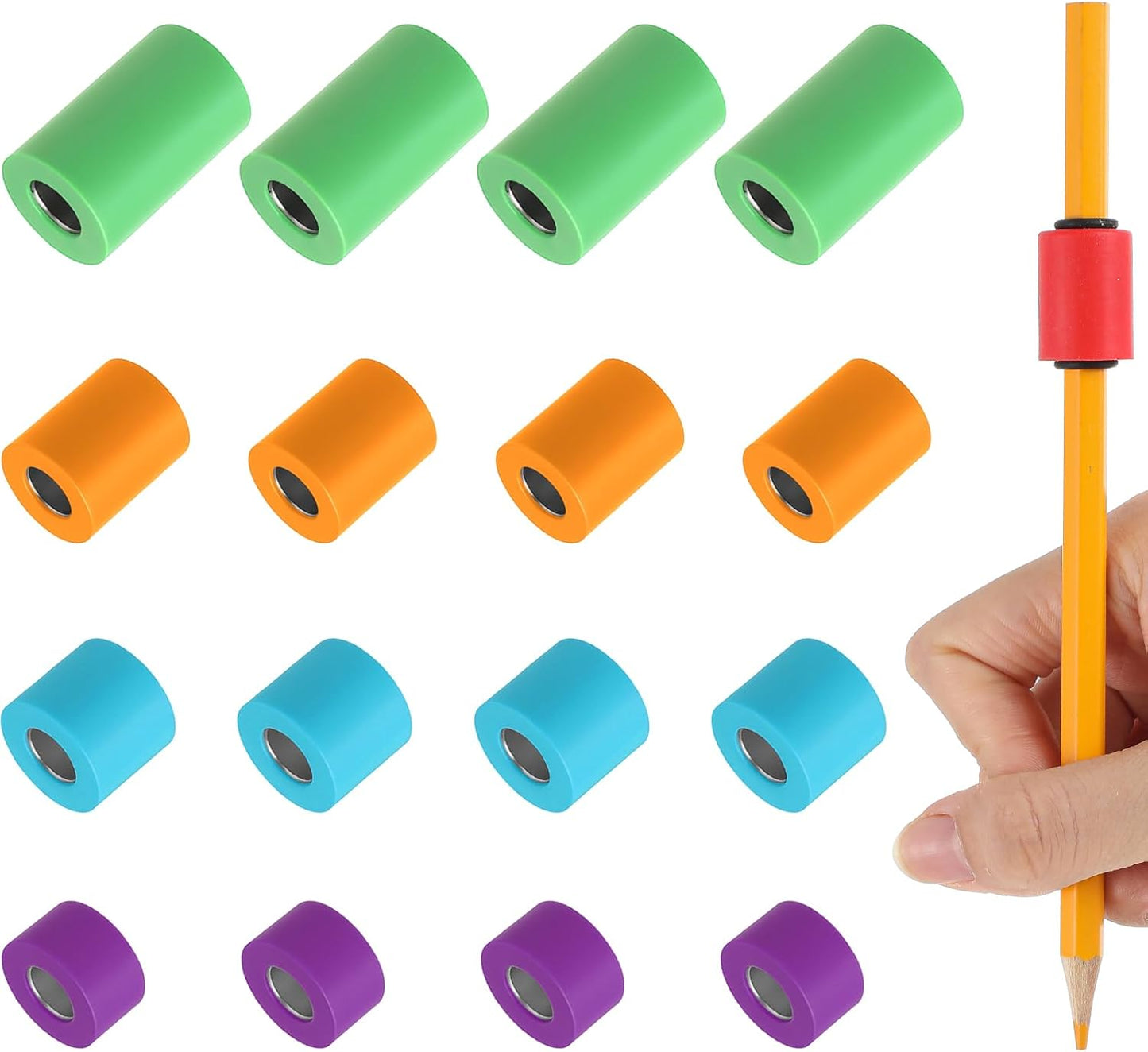 Skiennix Pencil Weights - Handwriting Aid for Kids & Special Needs | Adjustable 0.2-0.7 oz, Soothing Tones