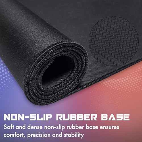 XXL Extended Gaming Mouse Pad/Mat 40"x18"(Stealth) - Large & Wide Desk Cloth Mousepad - Stitched/Water Proof/Non Slip Base