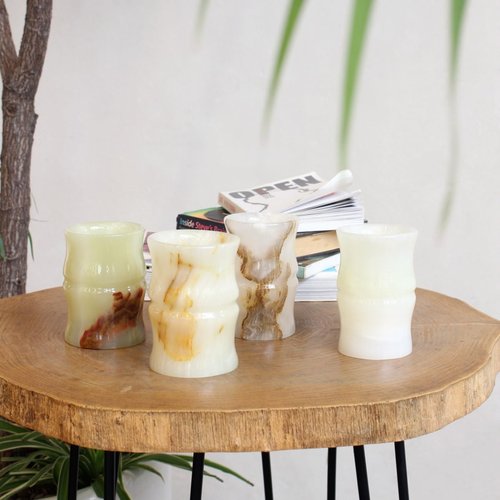 Pen Holder, Jade Pencil Holder, Natural Jade Desk Organizer, Durable Jade Pencil Cup Ornaments, Decorative Makeup Brush Holder Cup, Stationery Holder for Office School Home