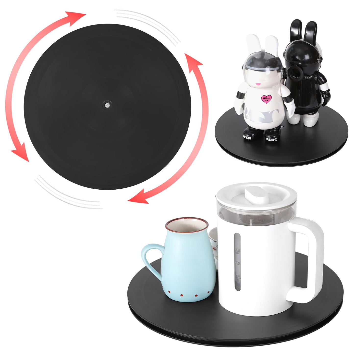 ZZRANYE 14 Inch Heavy Duty Rotating Swivel Stand - 360 Degree Rotating Lazy Susan Base with Steel Ball Bearings for Model Base/Rotating Plants/Crafts Stand Monitor/TV/Monitors/Potted Plants