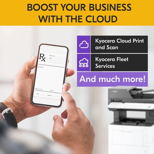 Kyocera ECOSYS MA4500ix Multifunctional Monochrome Laser Printer - 47 ppm, 1200 dpi, 7" Touchscreen