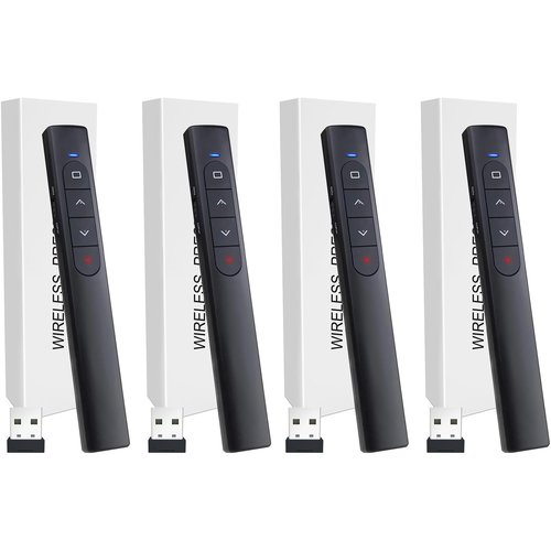 （4 Units） Wireless Presenter Remote, Presentation Clicker with Hyperlink & Volume Remote Control PowerPoint Office Presentation Clicker for Keynote/PPT/Mac/PC/Laptop