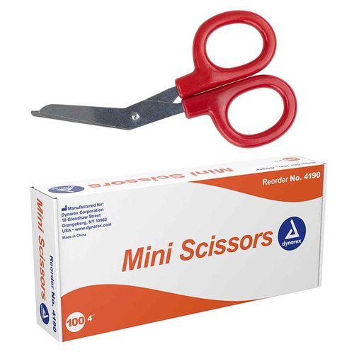 Dynarex 4190 Mini Scissors, 3.5", Pack of 100