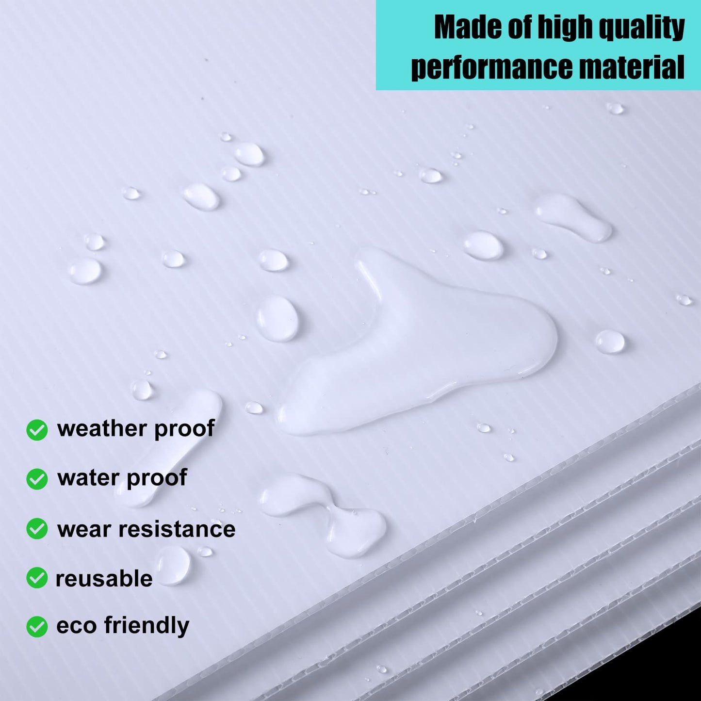 Capoda 10 Pack Corrugated Plastic Board, 4mm Blank Yard Signs Corrugated Poster Board Bulk Thick Plastic Sheet Lawn Sign Garage Sale DIY Outdoor Sign for House, Arrow (30 x 40 Inch)