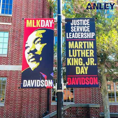 Anley Street Light Pole Banner Mounting Bracket Kit for 30" Wide Banners - Outdoor Weather Proof Support - Quick Installation Perfect for Promoting Events, Business, Advertisement