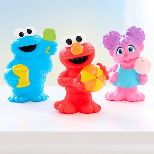 Just Play Sesame Street Floating Fun Friends - 3-Piece Water Squirters Bath & Pool Toys for Kids Ages 2+