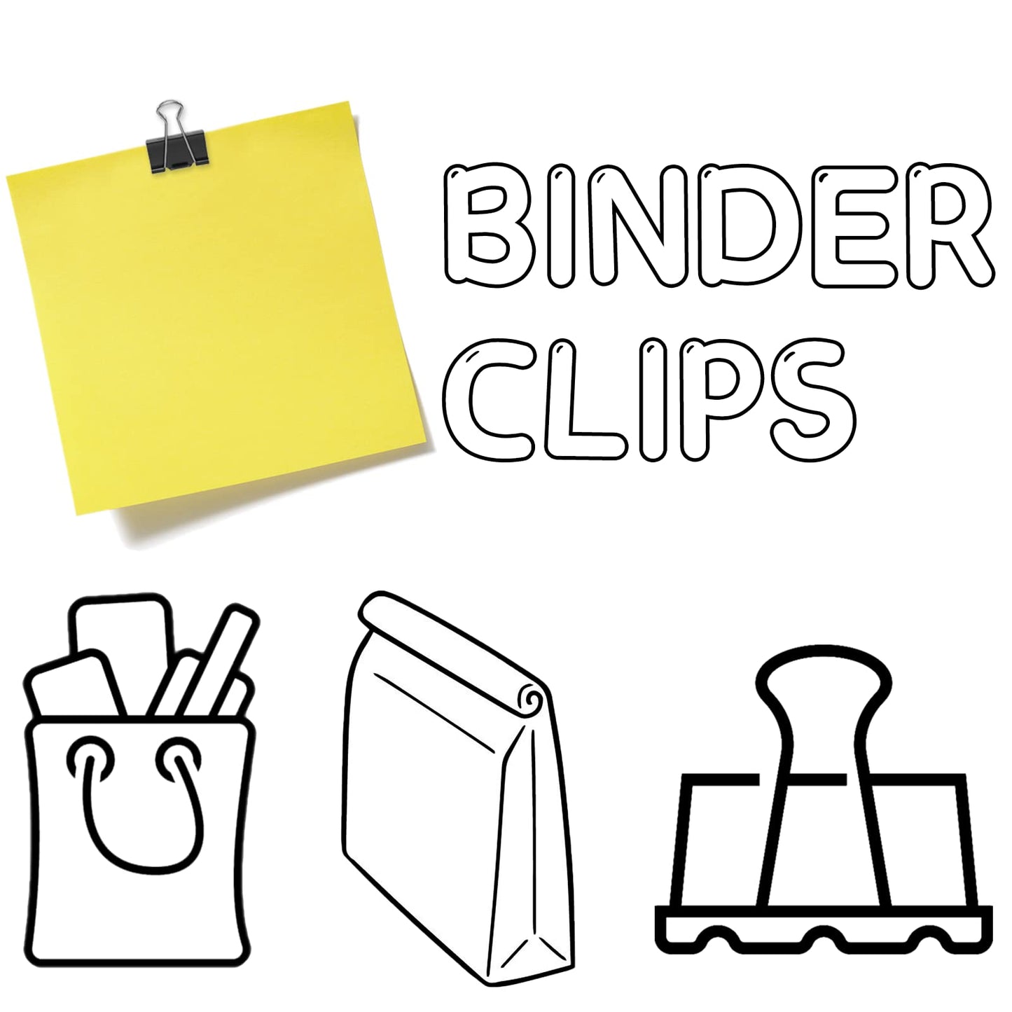 120 Pack Black Binder Clips 0.75 Inch, Small Paper Clamps, Black Paper Binder Clips, Office Clips, Mini Binder Clips, Small Clips for Office Supplies Home School and Business