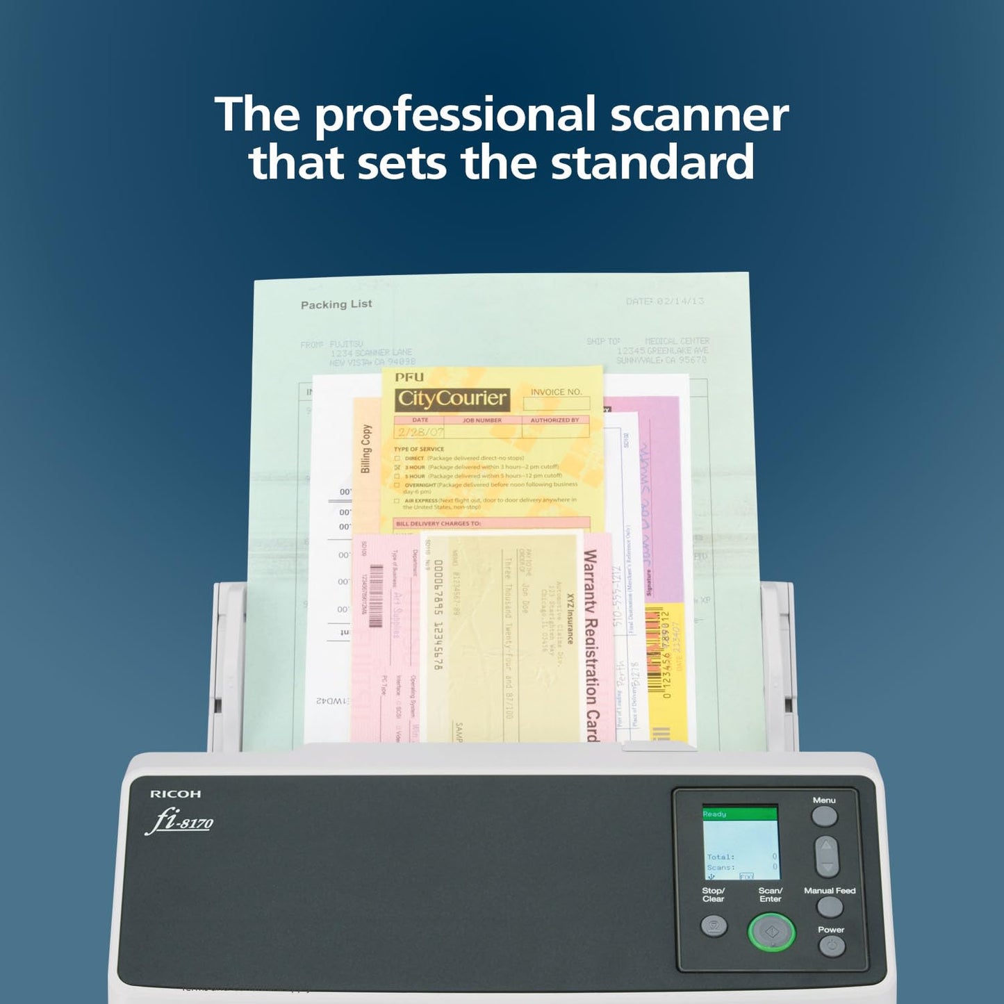 RICOH fi-8170 Deluxe Bundle Professional High Speed Document Scanner with PaperStream Capture Pro