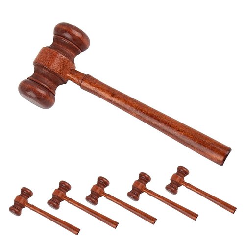 Framendino, Mini Wooden Gavel Prop Judge Hammers Courtroom Lawyer Gavels Justice Costume Accessories for Auction Sale (4)