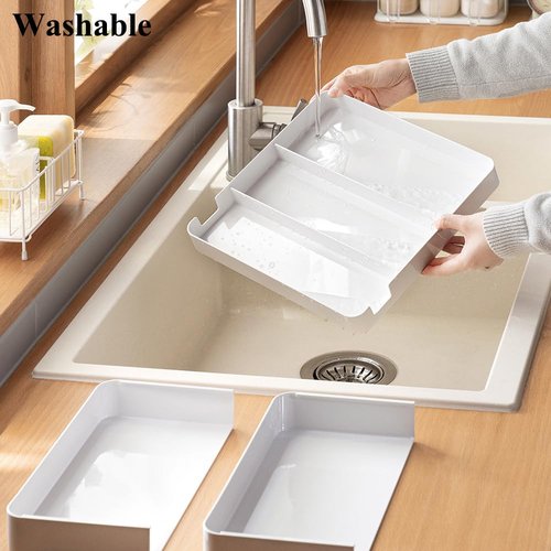 Yagizaai Shallow Drawer Organizer, Expandable Office Drawer Organizers Dividers, Pen Organizer for Desk, Tray Box Accessories for Desktop, Bathroom, Kitchen, Makeup, Vanity, Medicine
