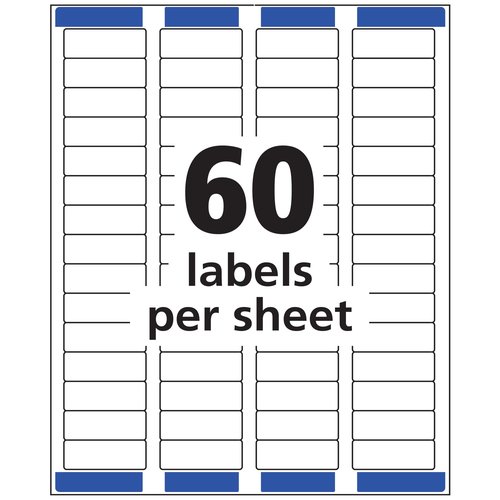 Avery Return Address Labels,Laser & Inkjet Printers,600 Labels,2/3 x 1-3/4,Permanent Adhesive, 5 Packs (18294)