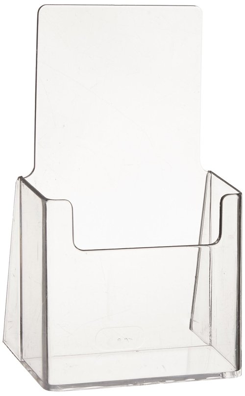 Clear-Ad - Acrylic Trifold Brochure Holder - Rack Card Display - Pamphlet Stand - LHF-S100 (Pack of 10)