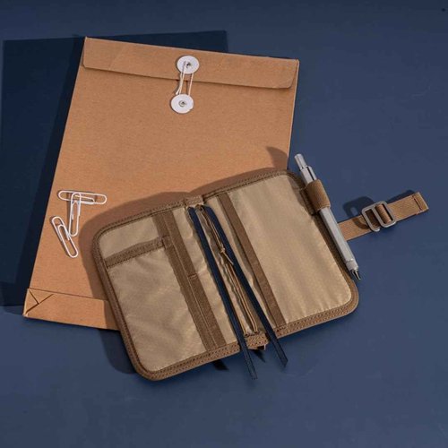 LOCHBY® Mini Field Journal | Water Resistant Waxed Canvas | Pen Loop | Included Tomoe River Notebook | Perfect for Travel, Art, Bullet Journal