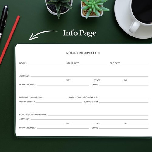 JUBTIC Notary Journal Log Book - Notary Public Journal of Notarial Acts - Notary Supplies with Privacy Guard– Horizontal, 378 Record Entries, 128 Numbered Pages, Hardcover, 10x7″ (Dark Green)