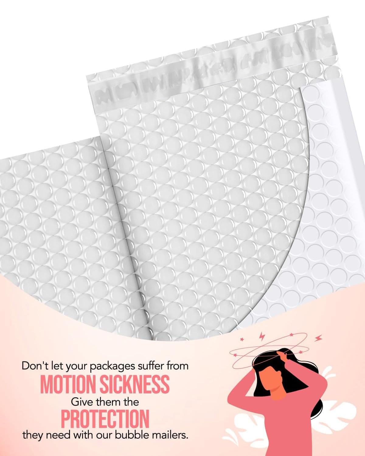 GSSUSA White Bubble Mailers 6X10 Inches 500 Pack, Padded Poly Bubble Mailer, Small Padded Envelopes Strong Adhesion Bubble Envelopes,Self-Seal Mailing Envelopes for Small Business,Package Supplies