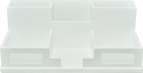 Victor W9525 Pure White Desk Organizer with Smart Phone Holder™