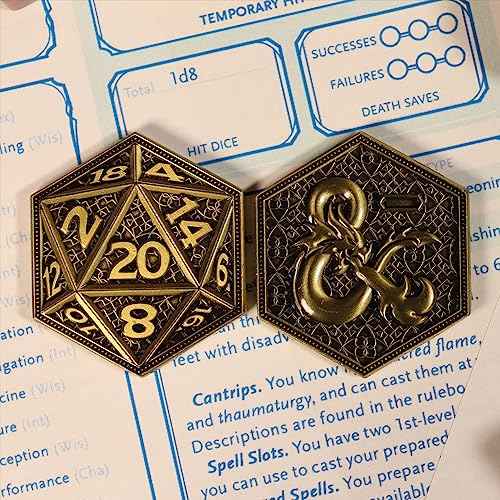 Dungeons & Dragons 20-Sided Die Limited Edition Collector Coin