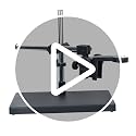 Heavy Duty Microscope Boom Stand with 50mm Lens Holder, Adjustable 3D Movement