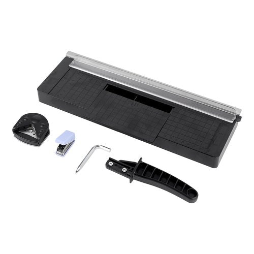 ZEQUAN Guillotine Paper Cutter, 12 Inch Cut Length Guillotine with 8 Sheet Capacity, Guillotine Paper Cutter for Cardstock, Paper Trimmer for Crafting, Classroom and Office