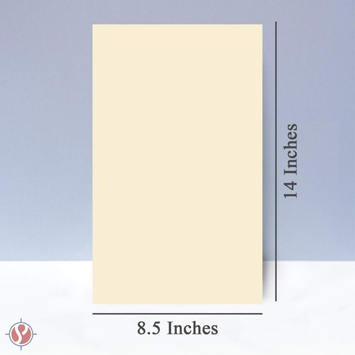 Cream Pastel Color Paper – Great for Arts and Crafts and Stationery Printing – 8.5 x 14" (Menu/Legal Size) – 20lb Bond / 50lb Text / 75GSM – Copy, Writing and Printer Paper – 500 Sheets per Pack