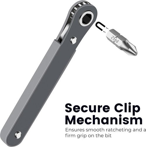 MULWARK 20pc Ultra Low Profile Mini Ratchet Wrench Set - High Torque Right Angle EDC Tool with Multi Hex Bits