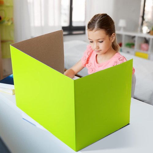 SATINIOR 24 Pcs Privacy Boards for Student Desks Classroom Desk Divider Trifold Table Desk Privacy Panel Privacy Folders for Students Desk Partition Study Carrel School Teacher 12 Colors, 16 x 12 in