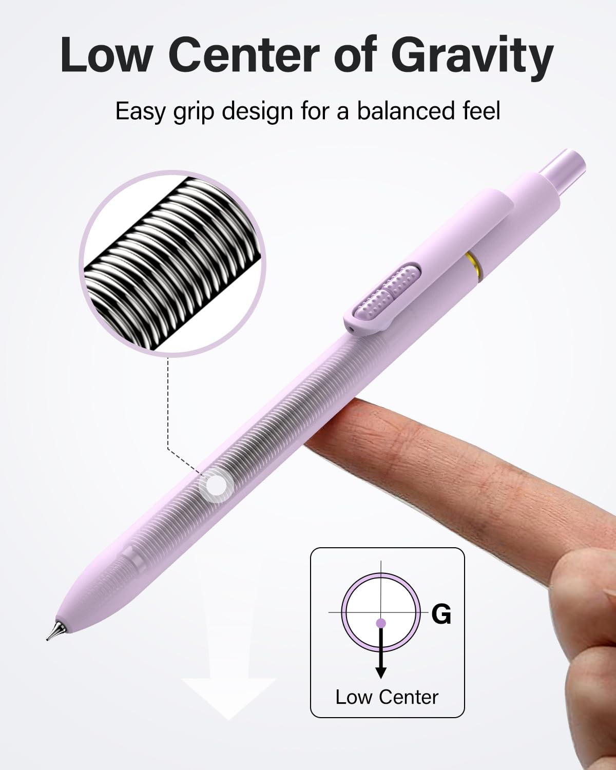 inkipen 8Pcs Gel Pens - 0.5mm Black Ink Pens Fine Point Smooth Writing, Quick Drying Journaling Pens, Cute School & Office Pens for Gift