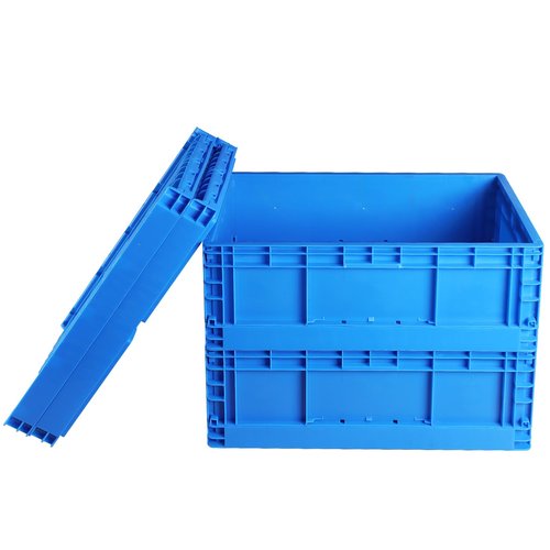 QTJH Collapsible Storage Bin Containe 52 Liter Transfer Open Bins plastic storage box,milk crates heavy duty Transit storage (2)