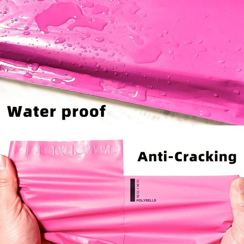 POLYSELLS Pink Poly Mailers - 500 Pcs 14.5x19 Inches | Waterproof, Tear-Resistant Shipping Envelopes