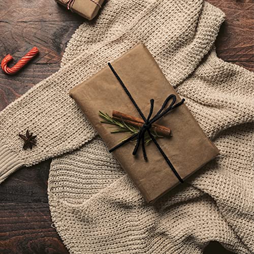 Ohtomber Black Natural Cotton Craft String 2mm, 328ft (100m) Bakers Twine