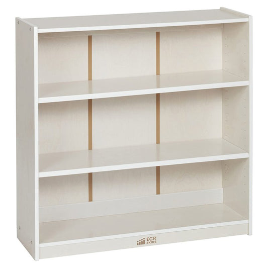 ECR4Kids Classic Wooden Bookcase with Adjustable Shelves, 36in, Classroom Bookshelf, White Wash
