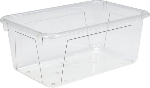 Storex Small Cubby Bin, 12.2 x 7.8 x 5.1 Inches, Clear, 5-Pack (62464U05C)