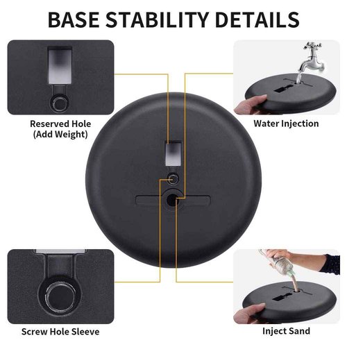 INNOVSIGN 11x17 Inch Pedestal Standing Sign Holder Stand Poster Stand , Black Adjustable Floor Standing Sign Holder with Aluminum Snap Open Frame for Vertical/Horizontal Sign Display