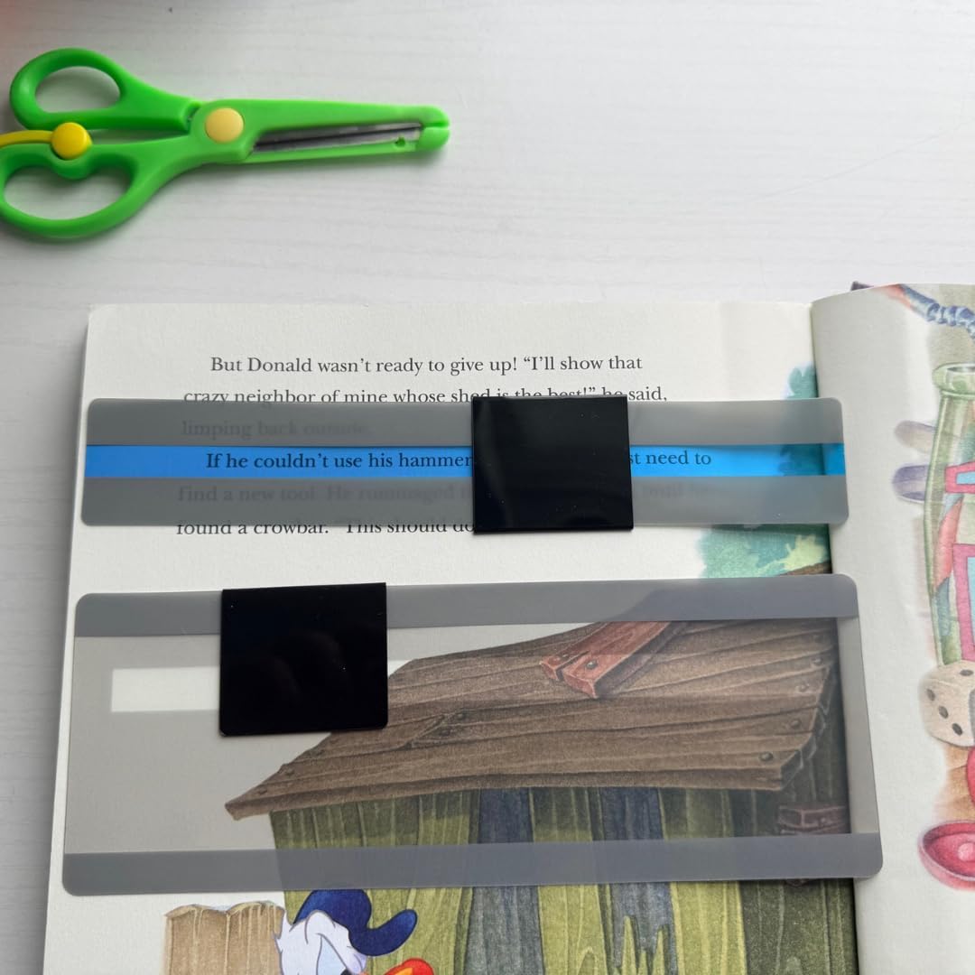 STEPUP Guided Reading Strips - Adjustable Slider Colored Overlays for Dyslexia & ADHD | Essential Classroom Tool