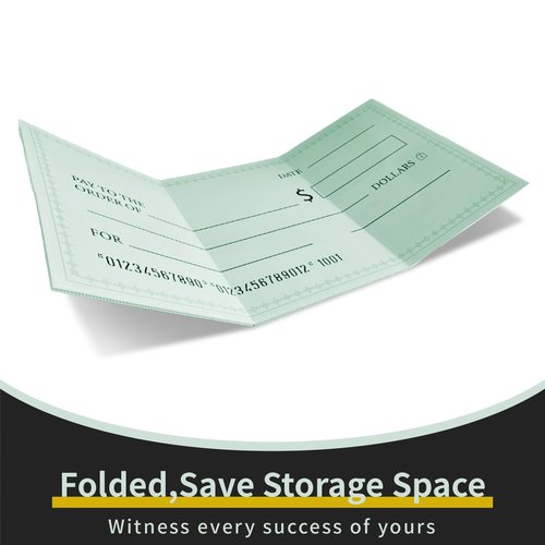 Giant Check for Presentations, 36 x 16 Dry Erase Big Blank Check, Fake Check, Oversized Checks for Fundraisers, Prizes, Awards,Retirement, Charity & Donation Events