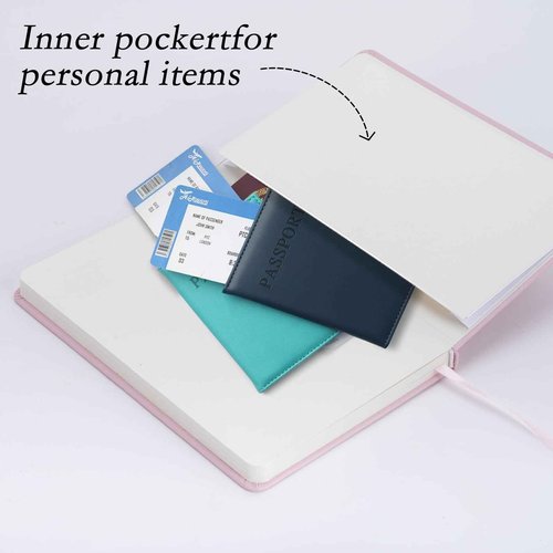deli 6-Pack Lined Journal Notebook, 160 Pages Hardcover Writing Notebook, A5 (5.5"x8.2") College Ruled Notebook for Office, School, Work Notes