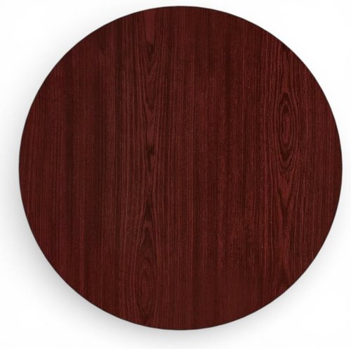 Round Commercial Table Top - Reversible Cherry/Black Laminated Design | 24-Inch Diameter for Restaurants & Cafés
