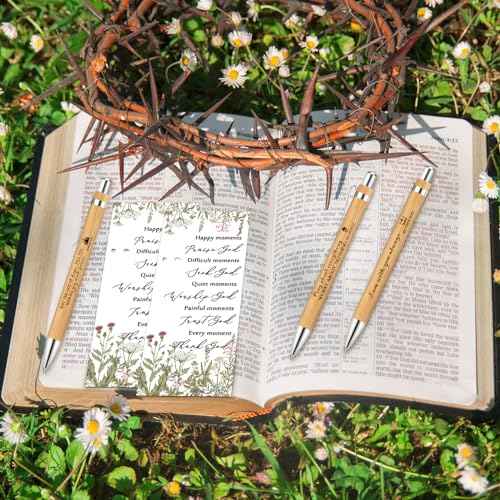 100 Set Church Christian Gifts Bulk Include Bible Verse Bamboo Pens Inspirational Bookmarks Christian Scripture Biblical VBS Religious Faith Based Sunday School Gifts for Women Men Pastor