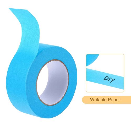 Rebower Masking Tape Blue Painters Tape Paper Tape [for Crafts DIY Walls Painting Packing Automotive Home Decoration Teaching]- 2 Inch x 60 Yards/24 Rolls