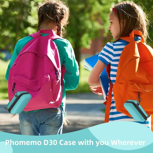 Phomemo D30 D35 Label Maker Case - Waterproof Storage Bag for Mini Bluetooth Printers | Fits NELKO P21, NIIMBOT D11, JADENS D110, SUPVAN E10
